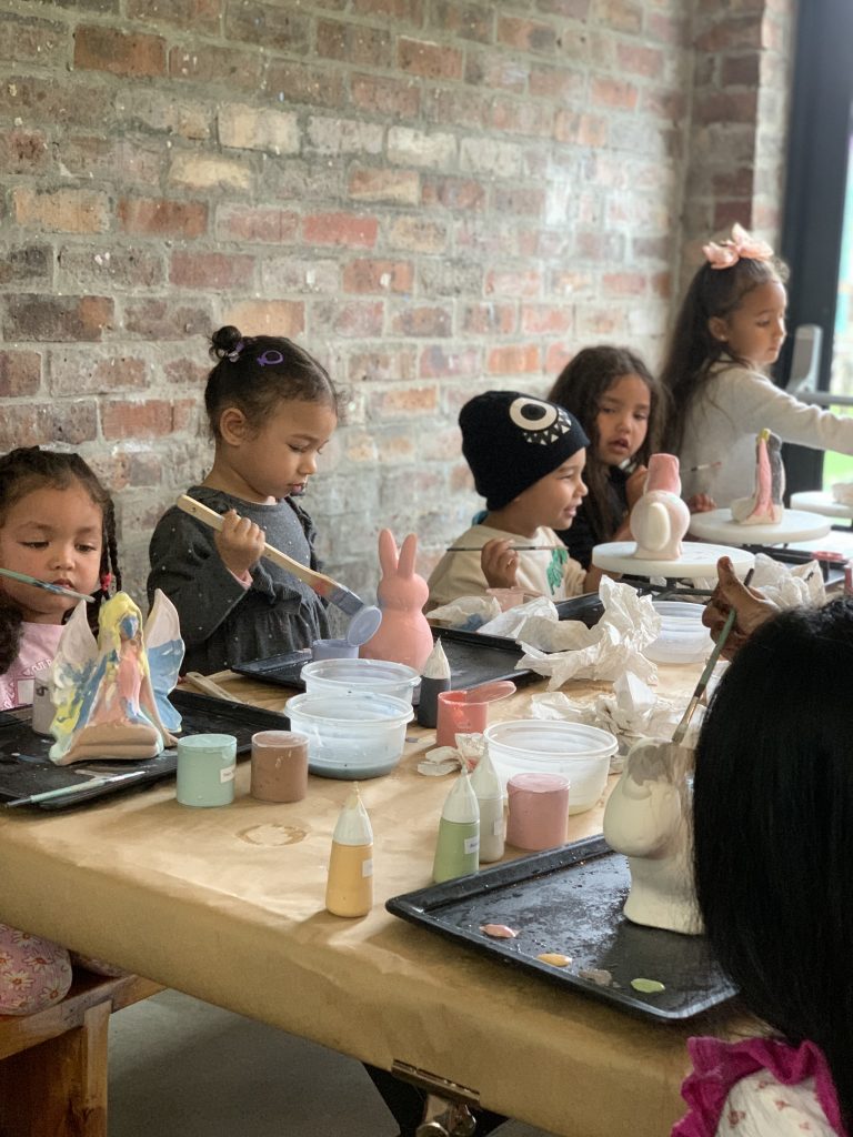 Children cultivating creativity at the Clay Café in Hout Bay