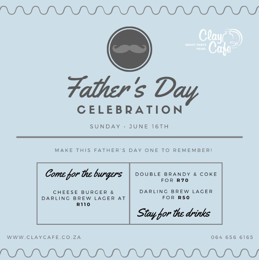 Clay Café Paarl Father's Day Special